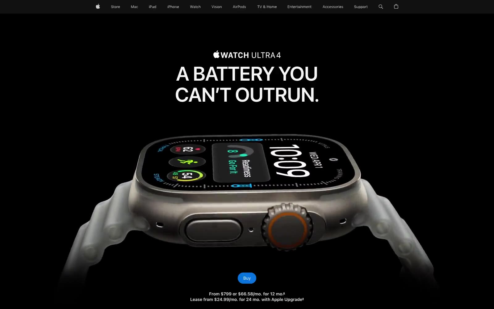 Apple Watch Ultra 4 网站预览