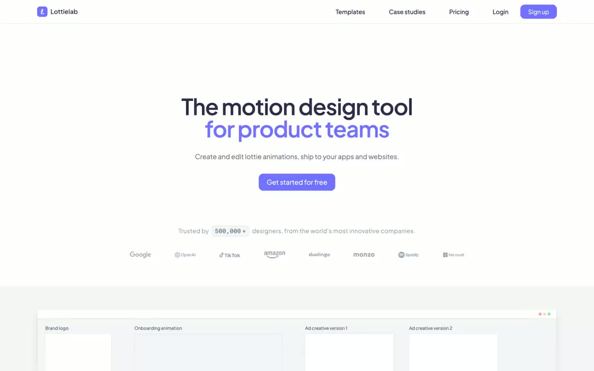 Lottielab 网站预览
