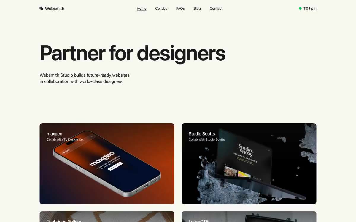 Websmith Studio 网站预览