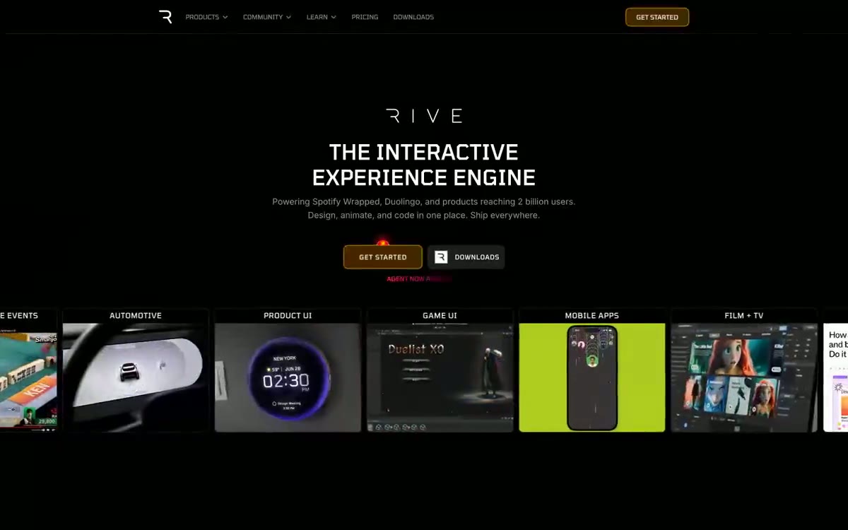 Rive 网站预览