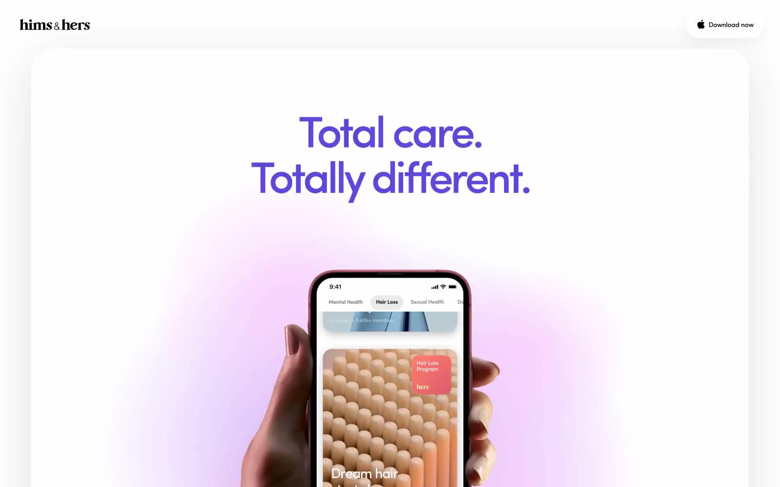 Hims App 网站预览