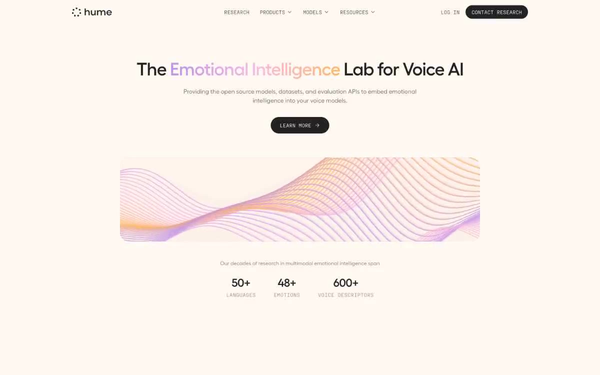 Hume AI 网站预览