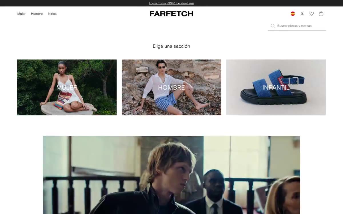 FARFETCH España 网站预览