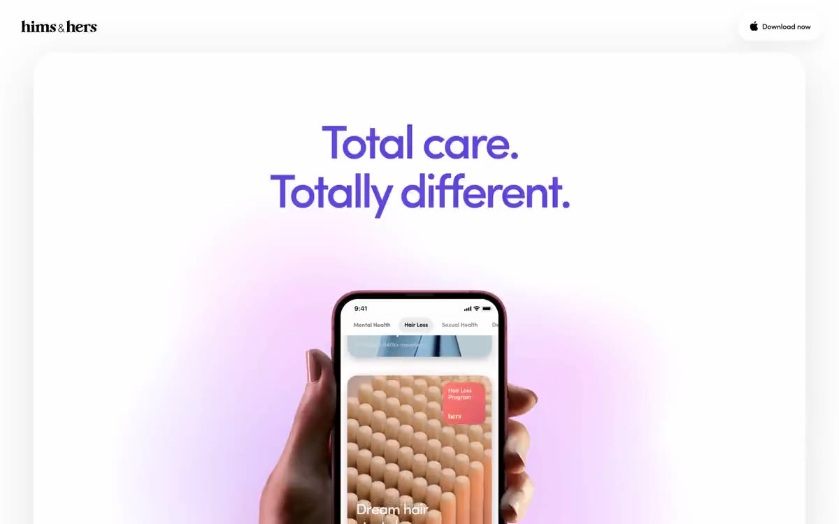Hims App 网站预览