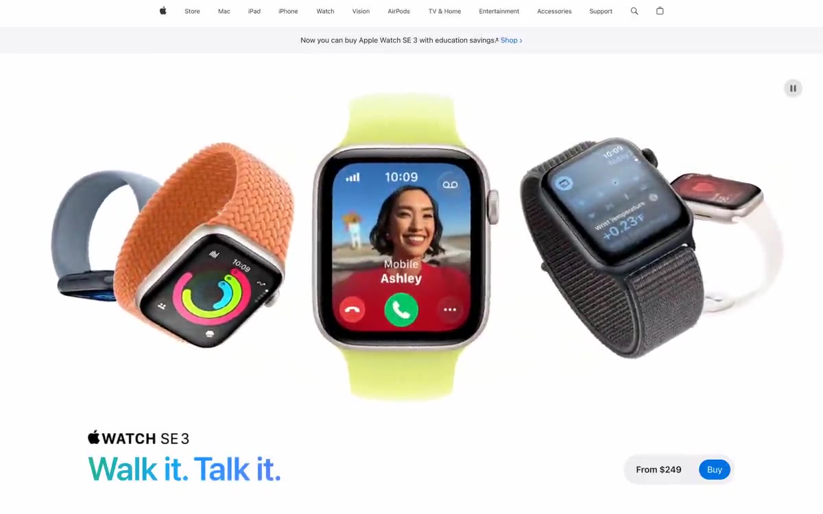 Apple (España) 网站预览