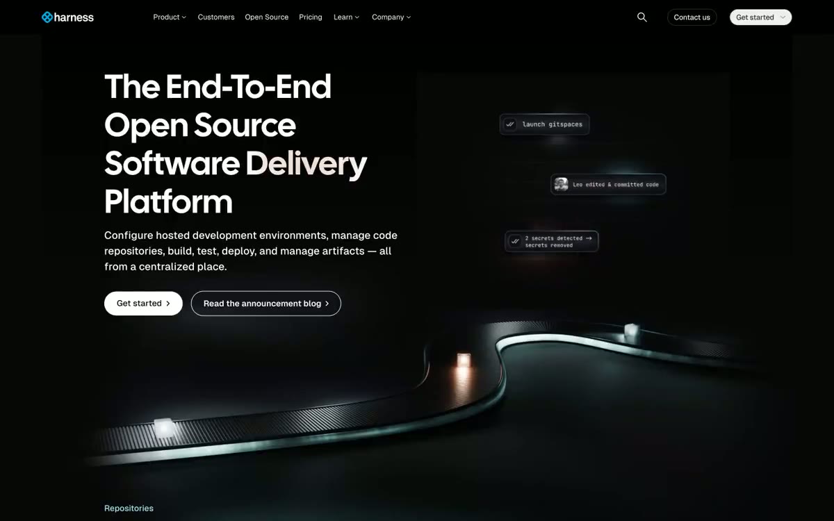 Harness.io 网站预览