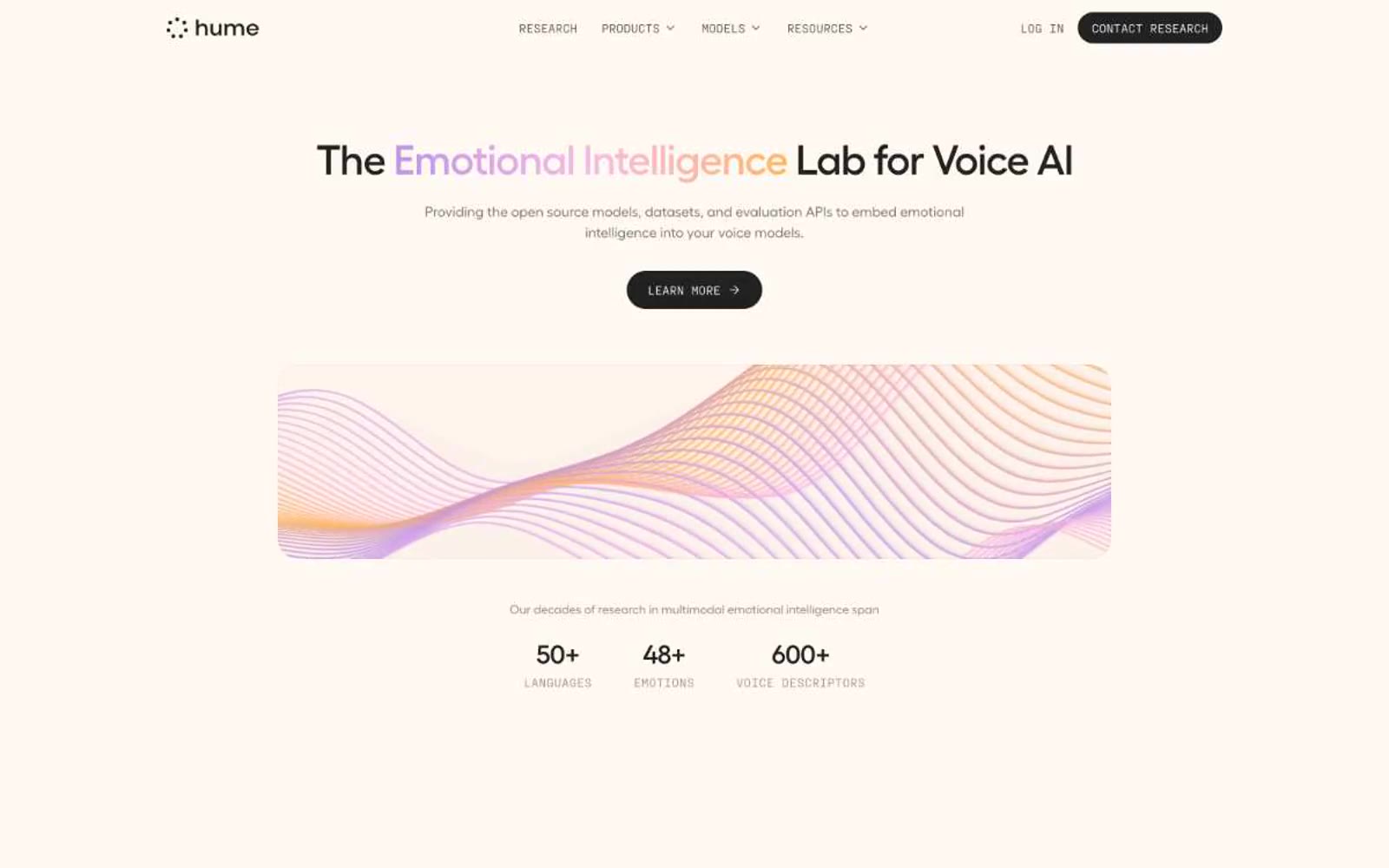 Hume AI 网站预览