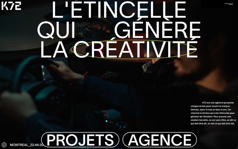 Agence K72 网站预览