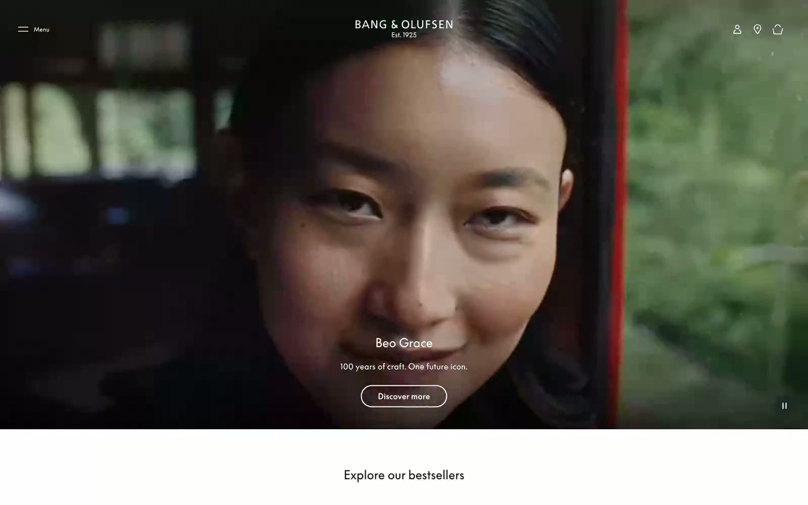 Bang & Olufsen 网站预览
