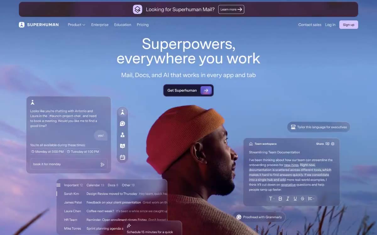 Superhuman 网站预览