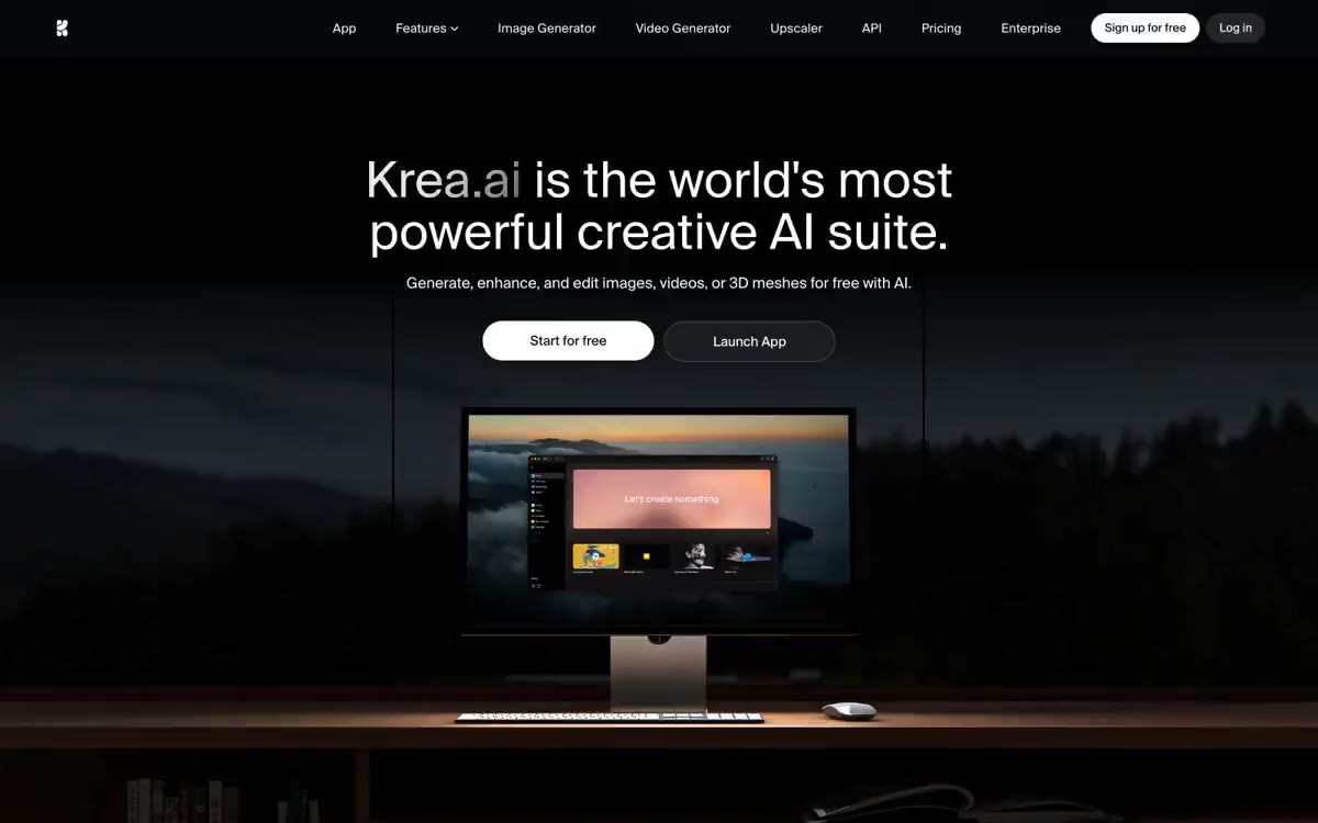Krea 网站预览