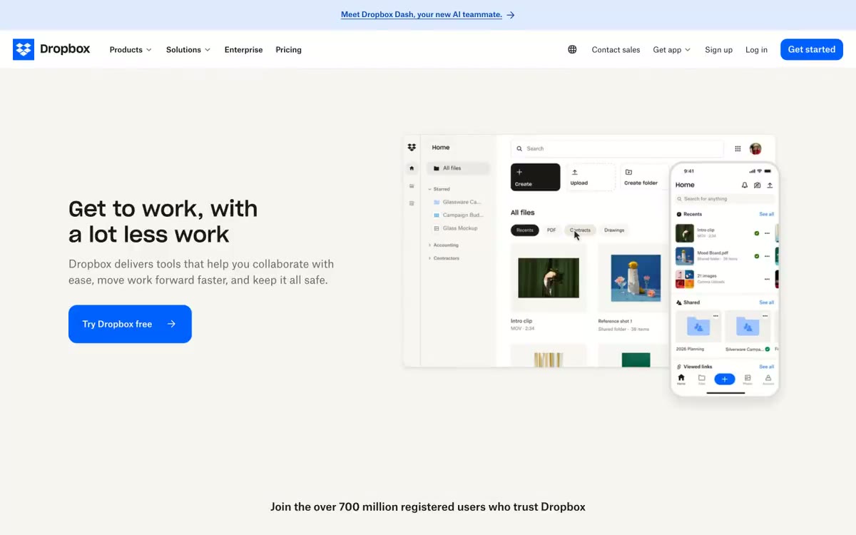 Dropbox.com 网站预览